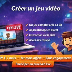 Créer un jeu vidéo chaque mois en live